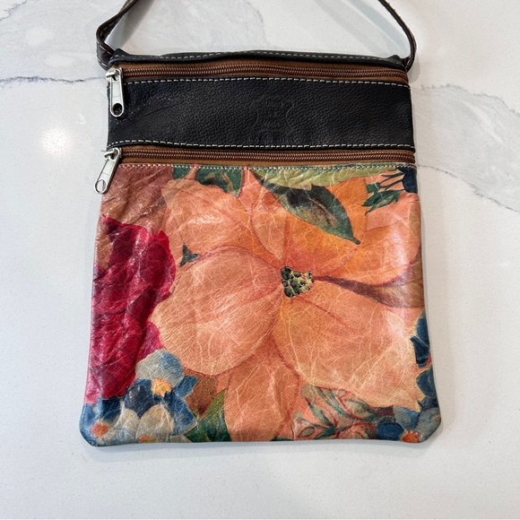 Hand Painted Leather Phone Pouch - Picture 3 of 11